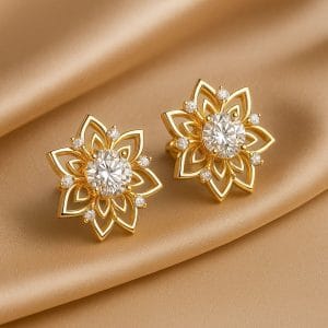 VELNYRA floral diamond glow earrings