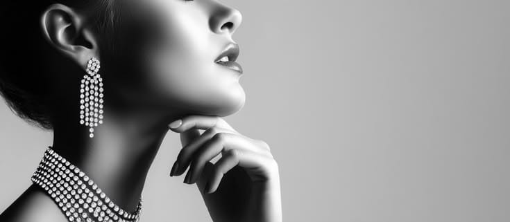 Woman elegantly adorned with sparkle, a Beauty & Fashion Photo by MistyDay